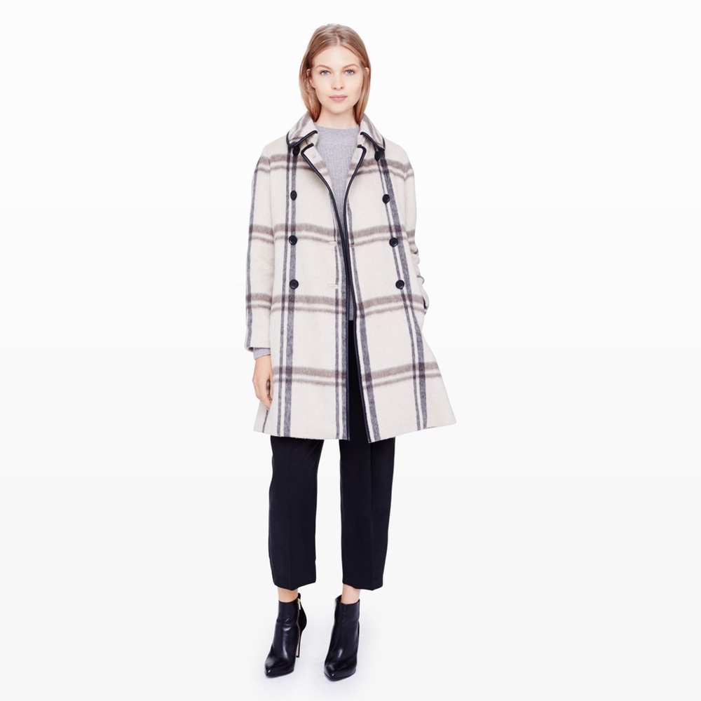 Club Monaco Wool Plaid Coat